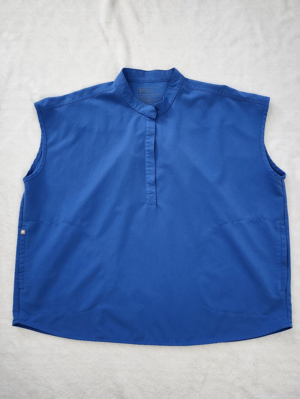 FIGS Rafaela Oversized Scrub Top Royal Blue XXL Medical Healthcare Uniform